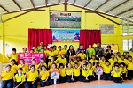 โครงการครอบครัวสุขสันต์ ใส่หมวกกันน็อคกันทุกคนโรงเรียนวัดบ่ว